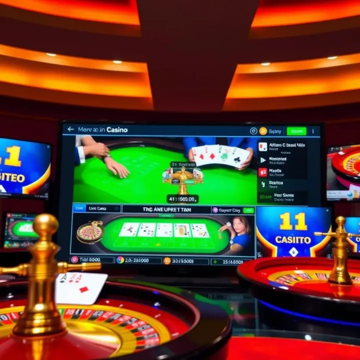 Diverse Game Selection at Top Nigerian Live Casinos Vibrant live casino interface showing a variety of card and roulette games on screen