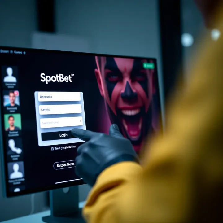 User entering credentials on SpotBet Uganda's secure login page