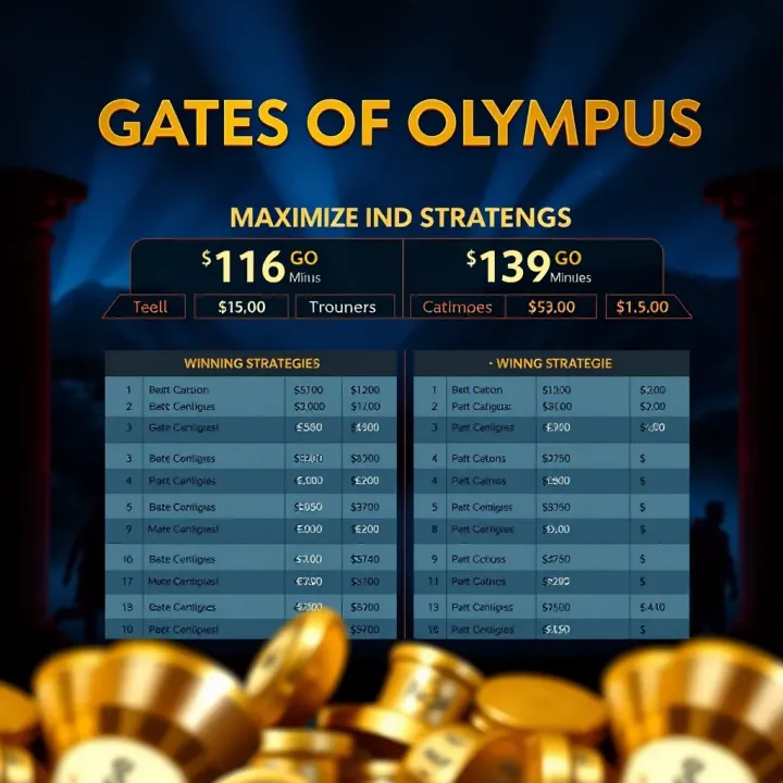 Illustration of betting options and payout chart for Gates of Olympus highlighting winning strategies