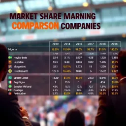 Comparison chart illustrating market share of top betting companies in Nigeria