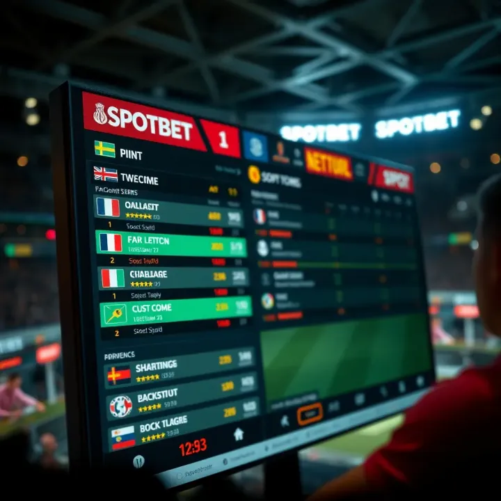 Live sports scoreboard displaying real-time match updates on SpotBet Livescore