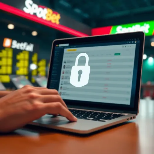 Graphic showing secure closure of online betting account with financial icons