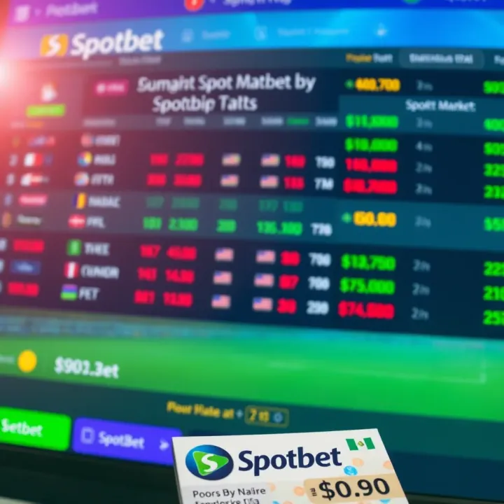 Various sports betting markets available on SpotBet platform with Nigerian Naira currency indicators