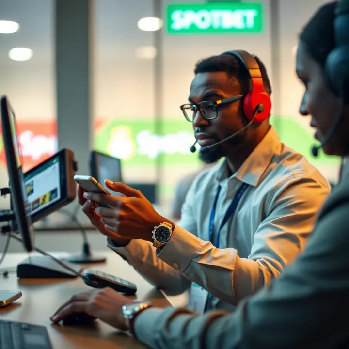 Customer support representative assisting with payment methods on digital devices