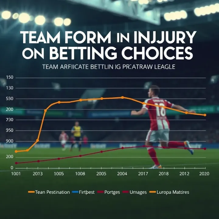 Graph showing team performance trends and injury updates influencing betting decisions in Europa League