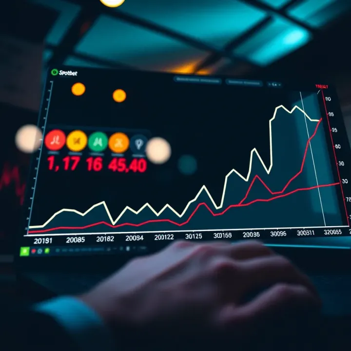 Graph showing trends and patterns in Spotbet jackpot predictions