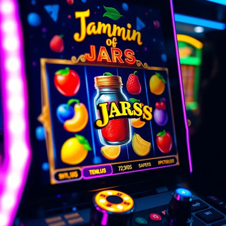Jammin Jars Slot Game Interface on SpotBet Jammin Jars slot game interface showcasing colorful fruits and jar symbols on SpotBet platform