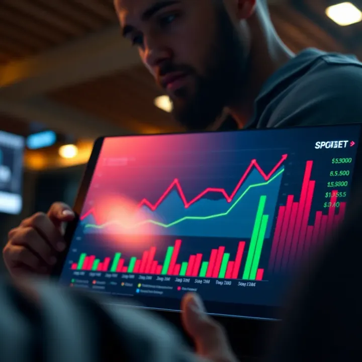 Graph displaying team performance trends and statistical analysis for sports betting