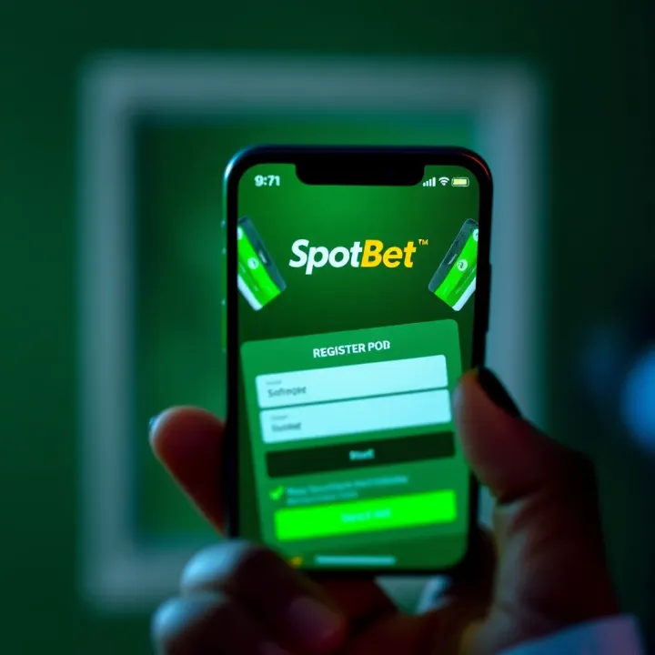 SpotBet Registration Interface on Mobile in Nigeria Mobile phone displaying SpotBet registration screen with Nigerian interface